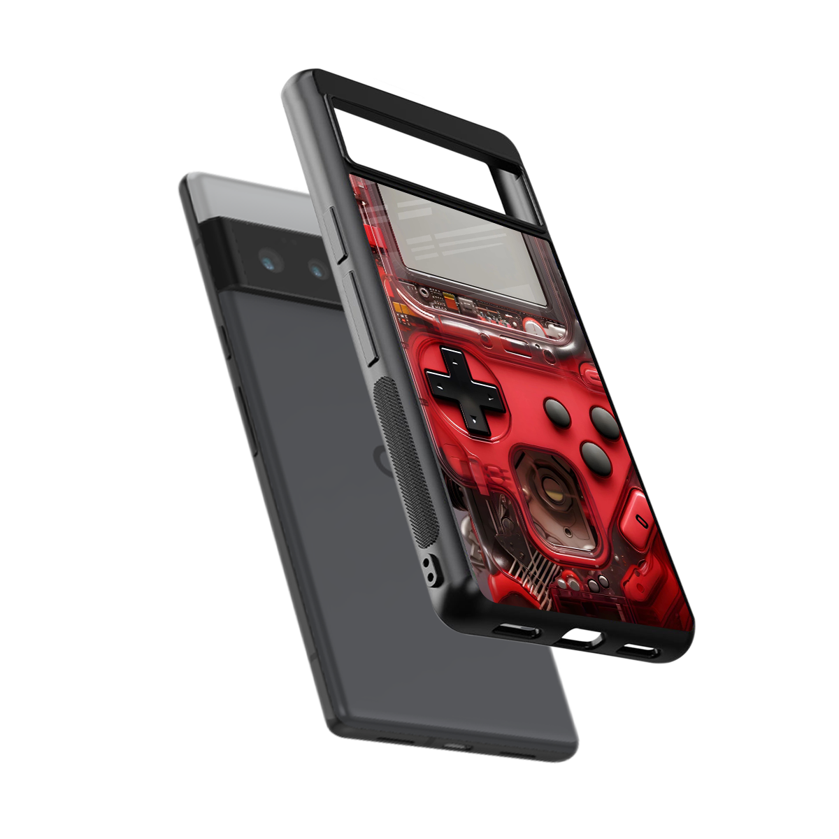 gameboy classic red back phone cover | glass case for google pixel 6 pro