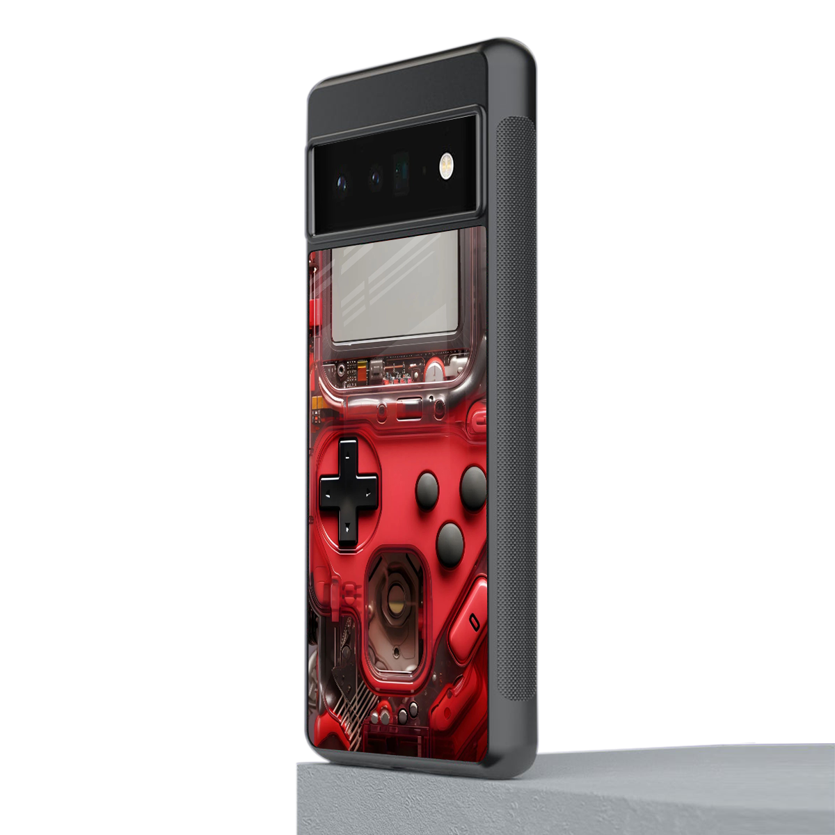 gameboy classic red back phone cover | glass case for google pixel 6 pro
