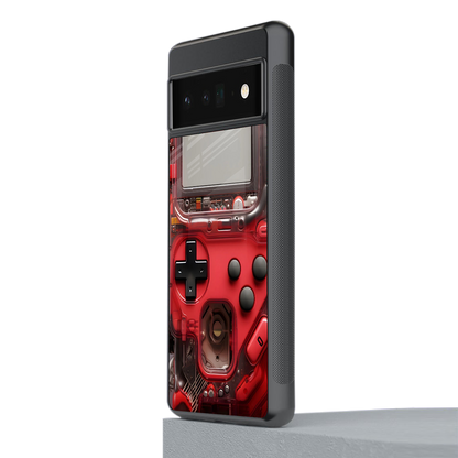 gameboy classic red back phone cover | glass case for google pixel 6 pro