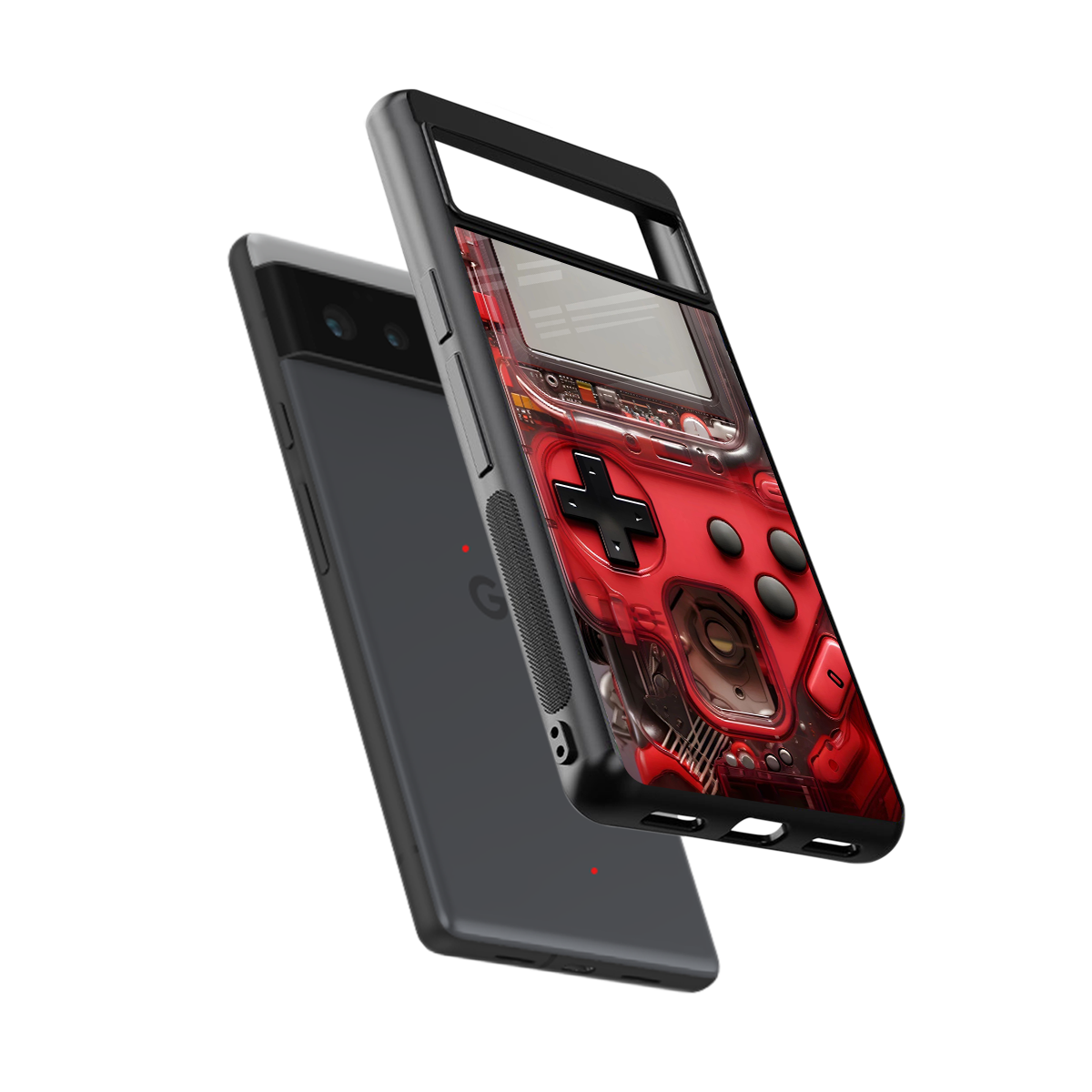 gameboy classic red back phone cover | glass case for google pixel 6