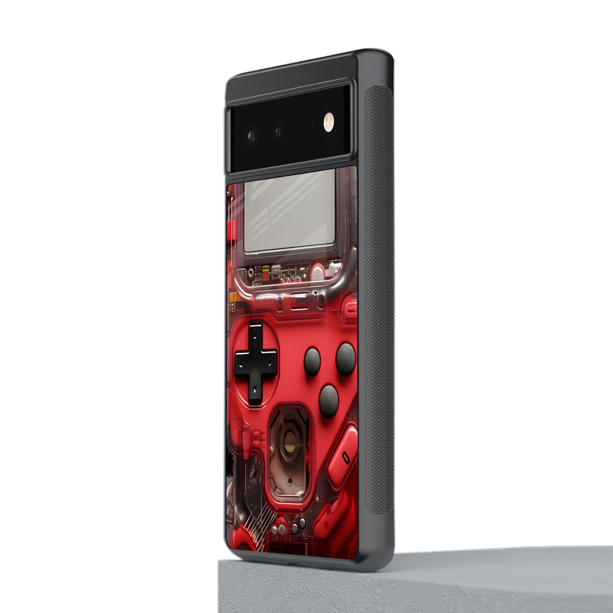 gameboy classic red back phone cover | glass case for google pixel 6