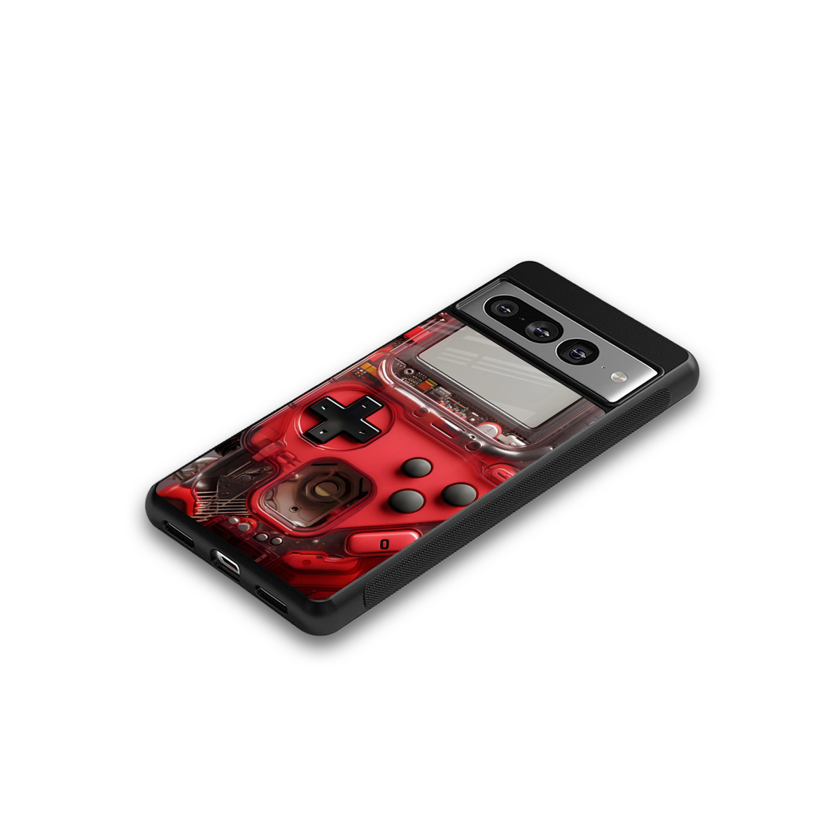 gameboy classic red back phone cover | glass case for google pixel 7 pro