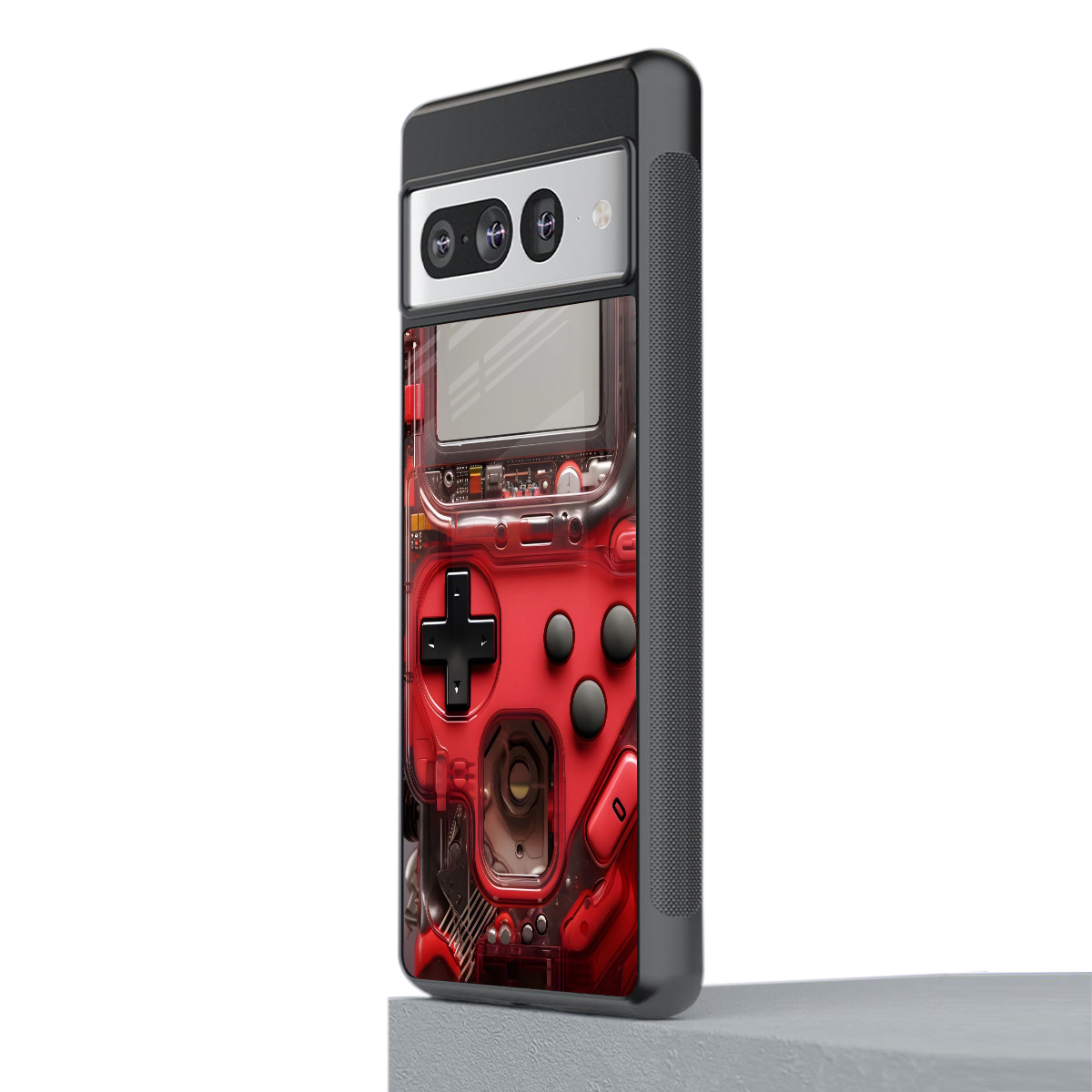 gameboy classic red back phone cover | glass case for google pixel 7 pro
