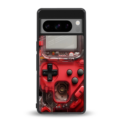 gameboy classic red back phone cover | glass case for google pixel 8 pro