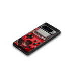gameboy classic red back phone cover | glass case for google pixel 8 pro