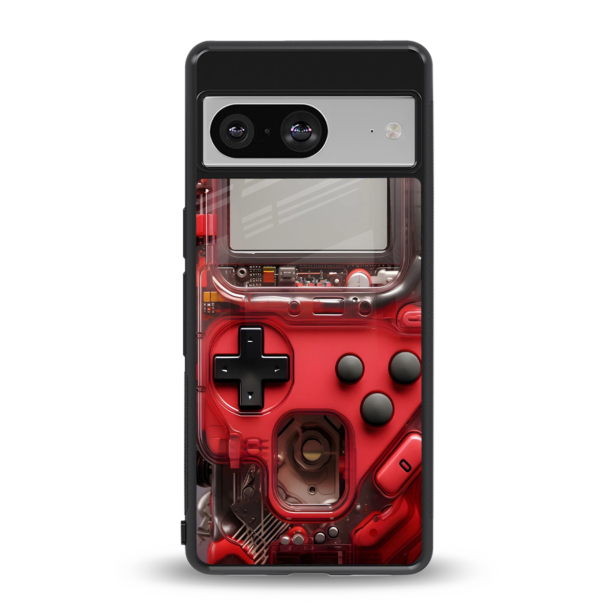 gameboy classic red back phone cover | glass case for Google Pixel 8