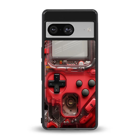 gameboy classic red back phone cover | glass case for Google Pixel 8