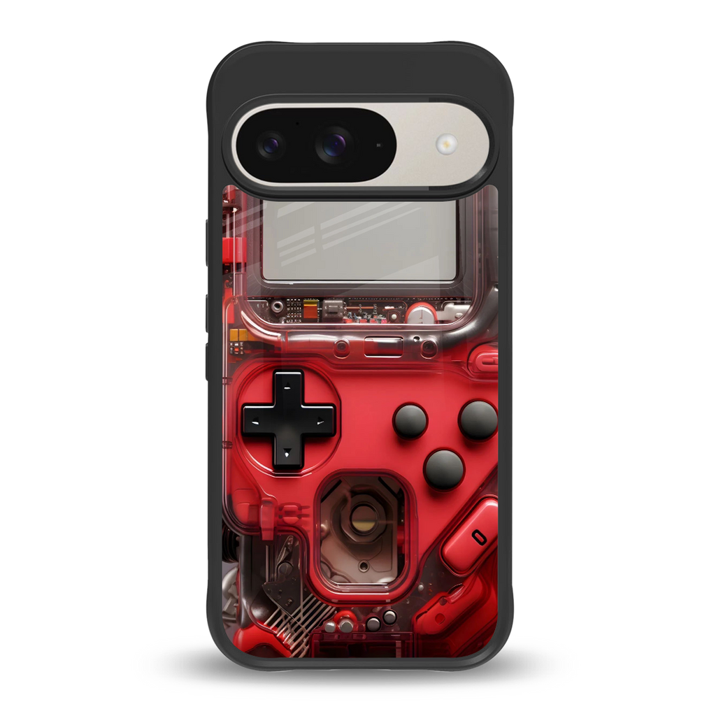 gameboy classic red back phone cover | glass case for google pixel 9