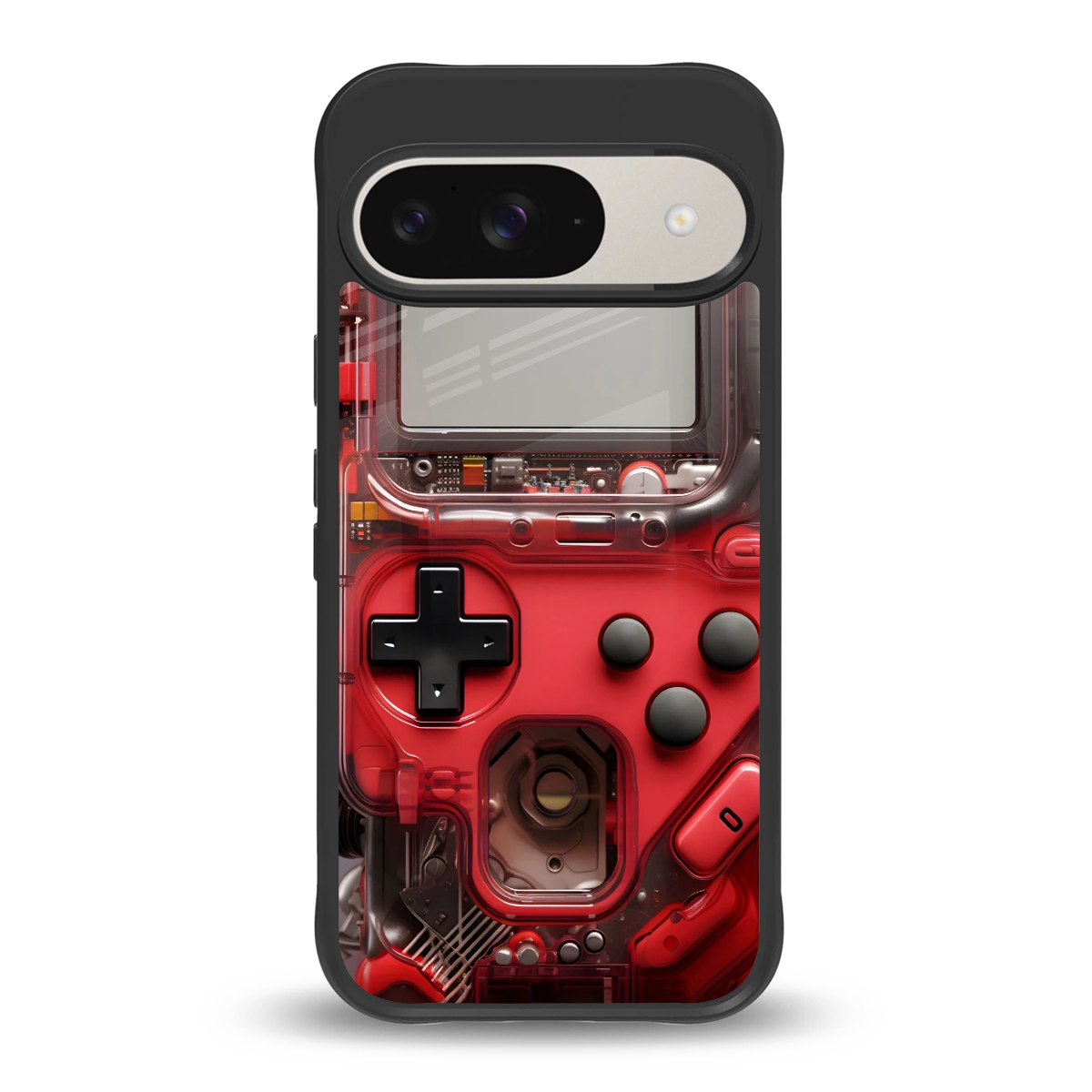 gameboy classic red back phone cover | glass case for google pixel 9
