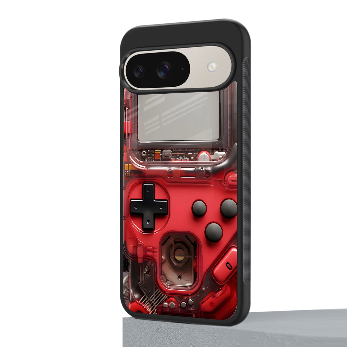 gameboy classic red back phone cover | glass case for google pixel 9