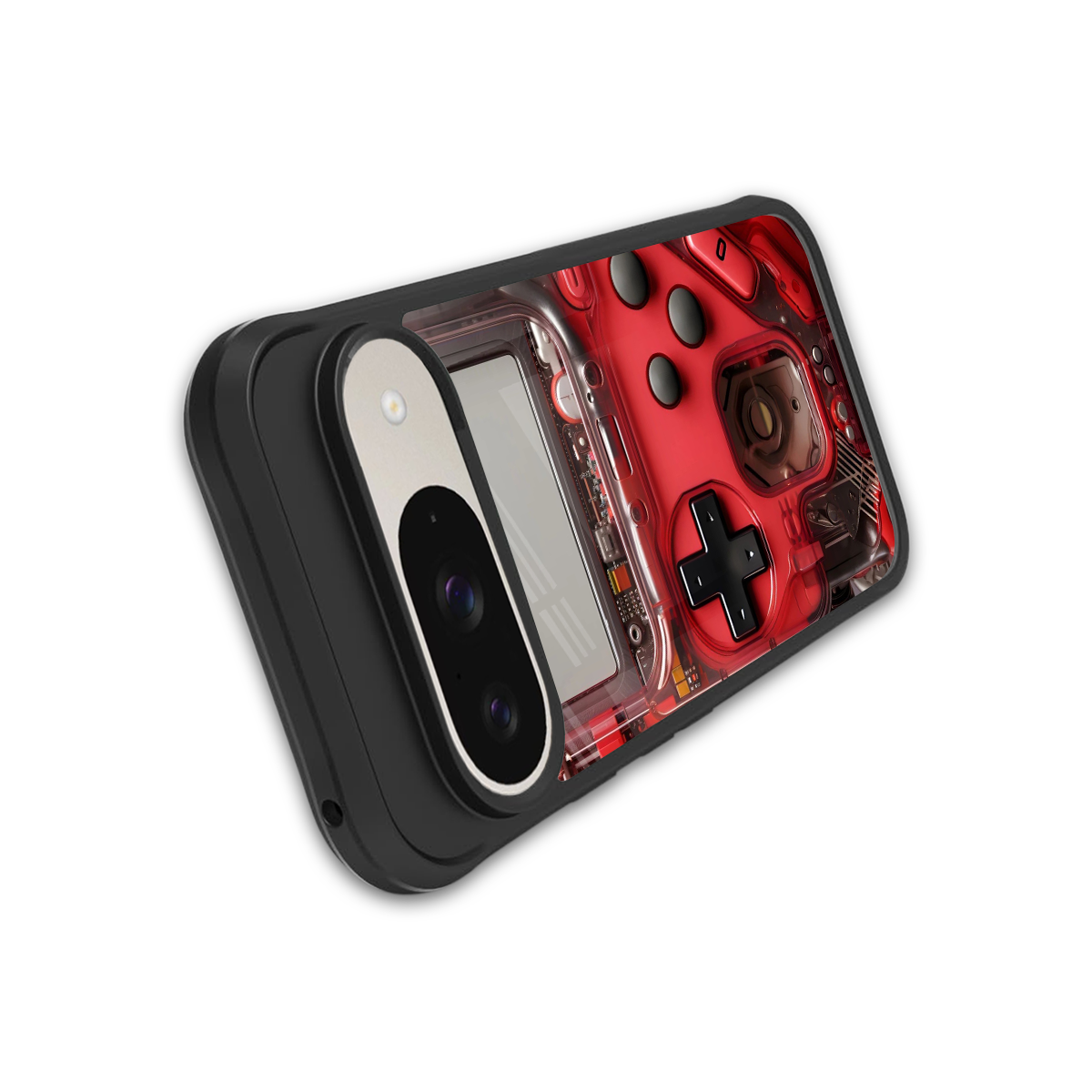 gameboy classic red back phone cover | glass case for google pixel 9