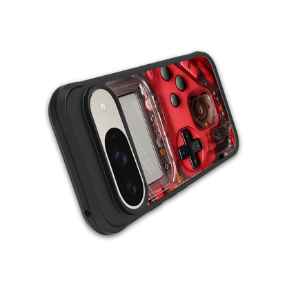 gameboy classic red back phone cover | glass case for google pixel 9