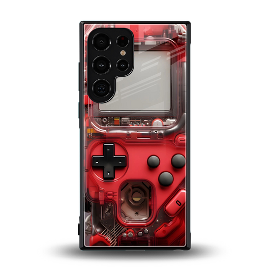 gameboy classic red back phone cover | glass case for samsung galaxy s23 ultra