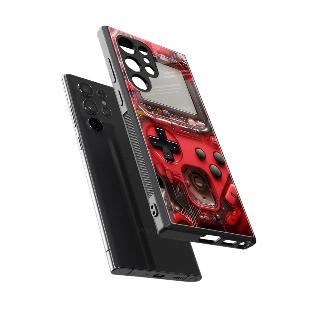 gameboy classic red back phone cover | glass case for samsung galaxy s23 ultra