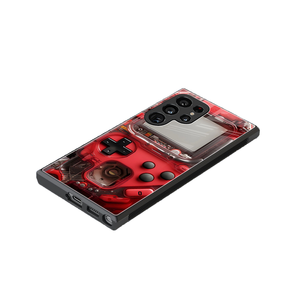 gameboy classic red back phone cover | glass case for samsung galaxy s23 ultra