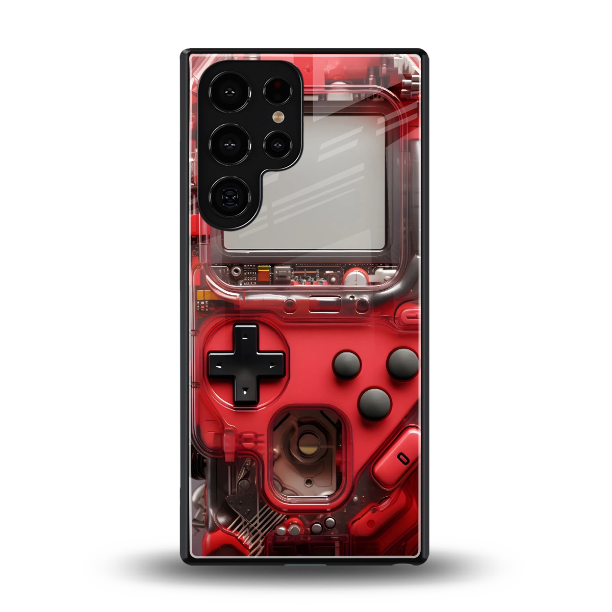 gameboy classic red back phone cover | glass case for samsung galaxy s25 ultra