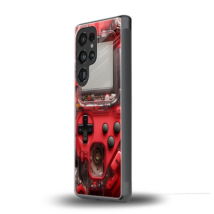 gameboy classic red back phone cover | glass case for samsung galaxy s25 ultra