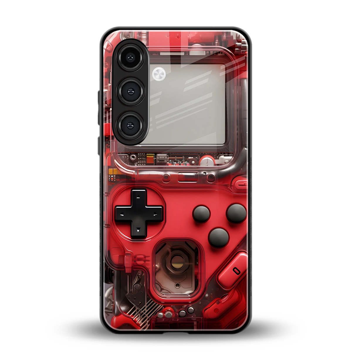 gameboy classic red back phone cover | glass case for samsung galaxy s25 plus