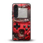 gameboy classic red back phone cover | glass case for samsung galaxy s24 fe