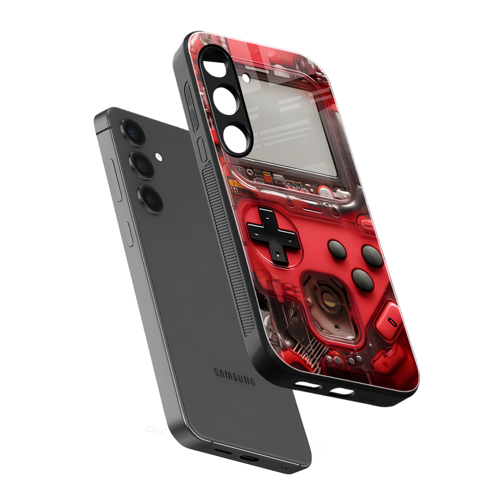 gameboy classic red back phone cover | glass case for samsung galaxy s24 plus