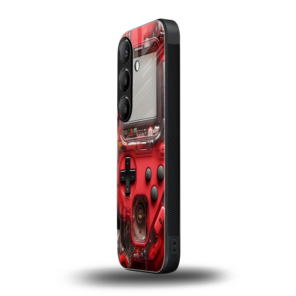 gameboy classic red back phone cover | glass case for samsung galaxy s24