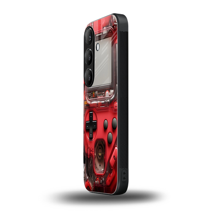 gameboy classic red back phone cover | glass case for samsung galaxy s24 fe