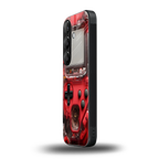 gameboy classic red back phone cover | glass case for samsung galaxy s24 plus