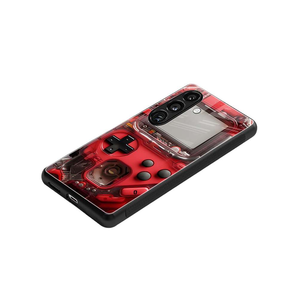 gameboy classic red back phone cover | glass case for samsung galaxy s24