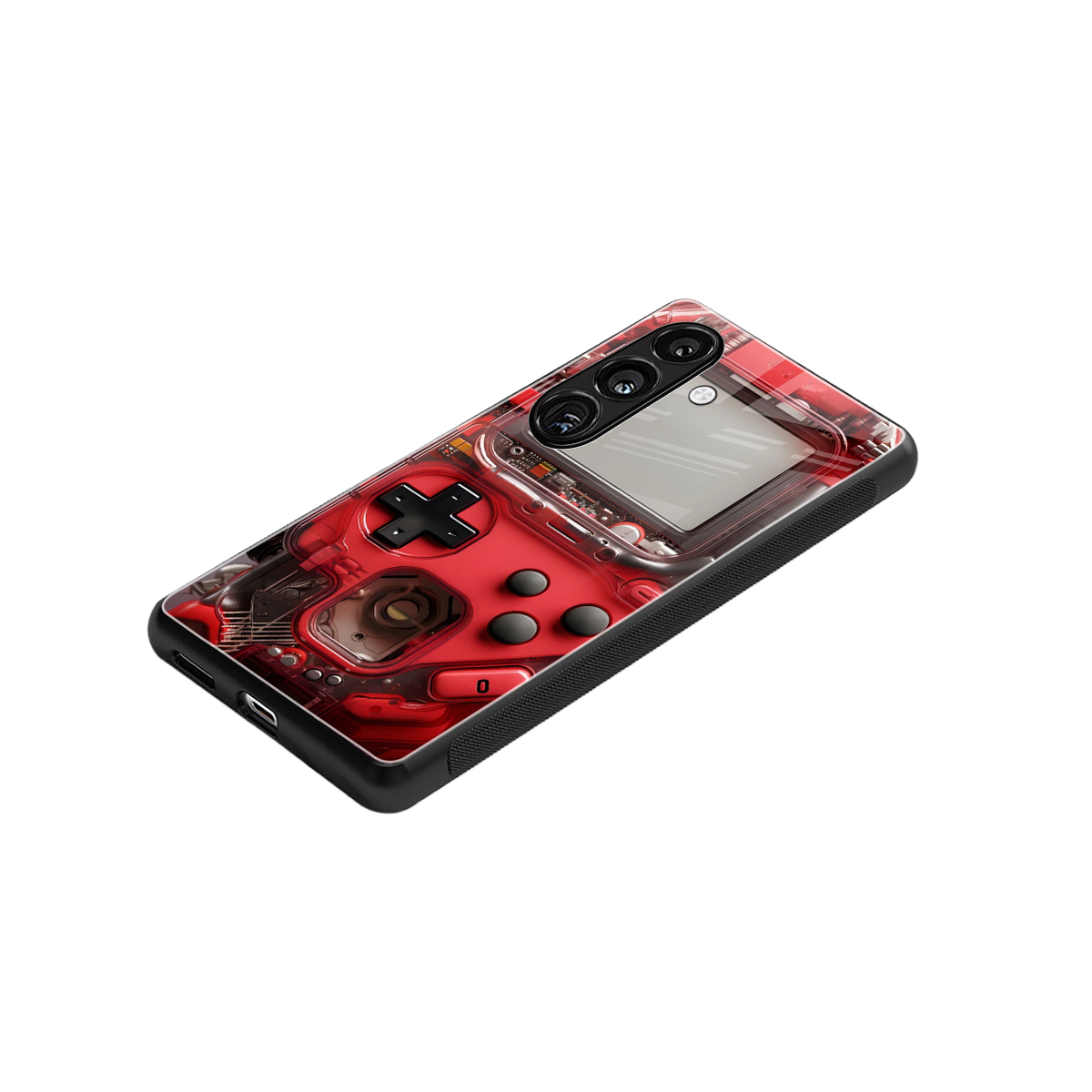 gameboy classic red back phone cover | glass case for samsung galaxy s24 plus