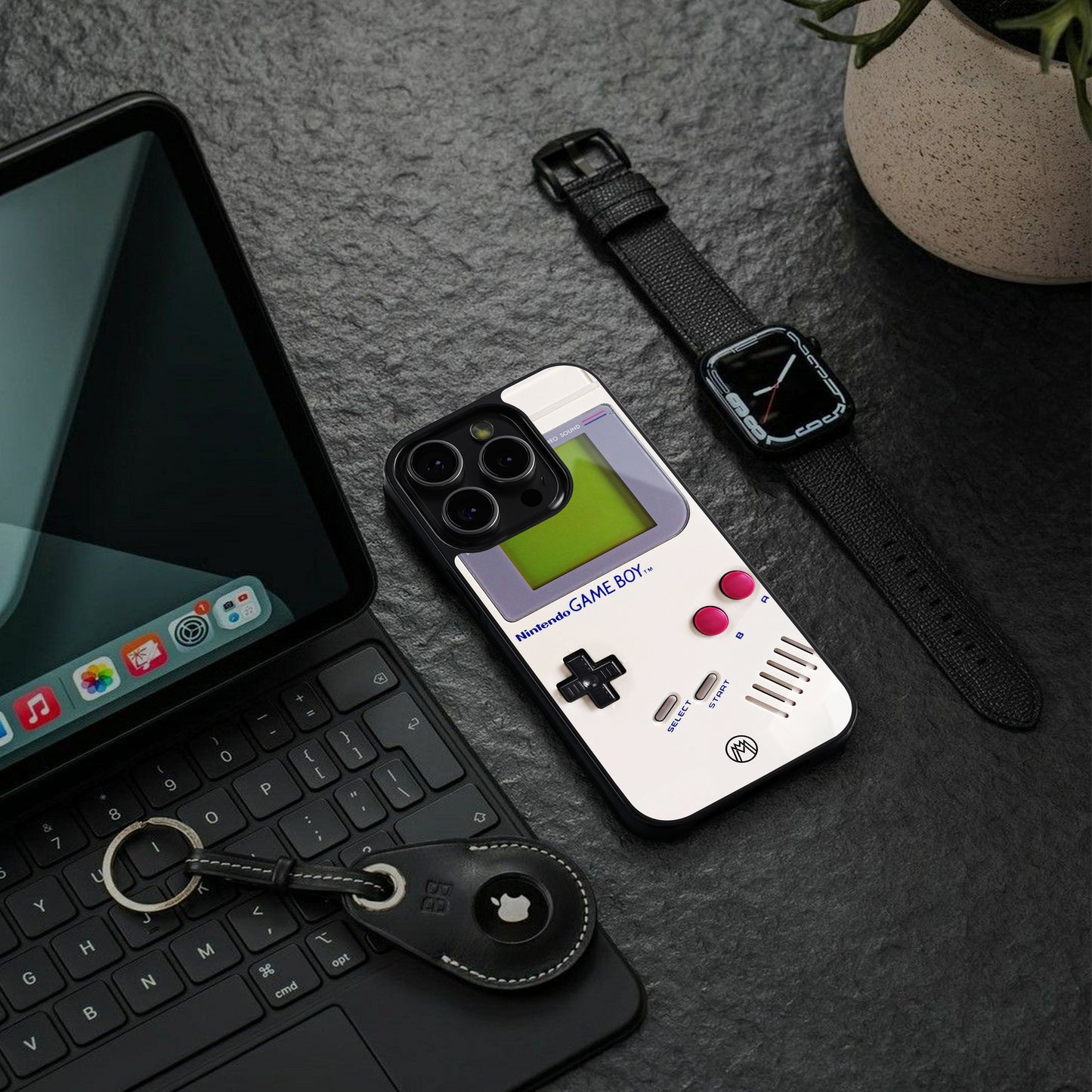 gameboy classic back phone cover | glass case for iphone 16