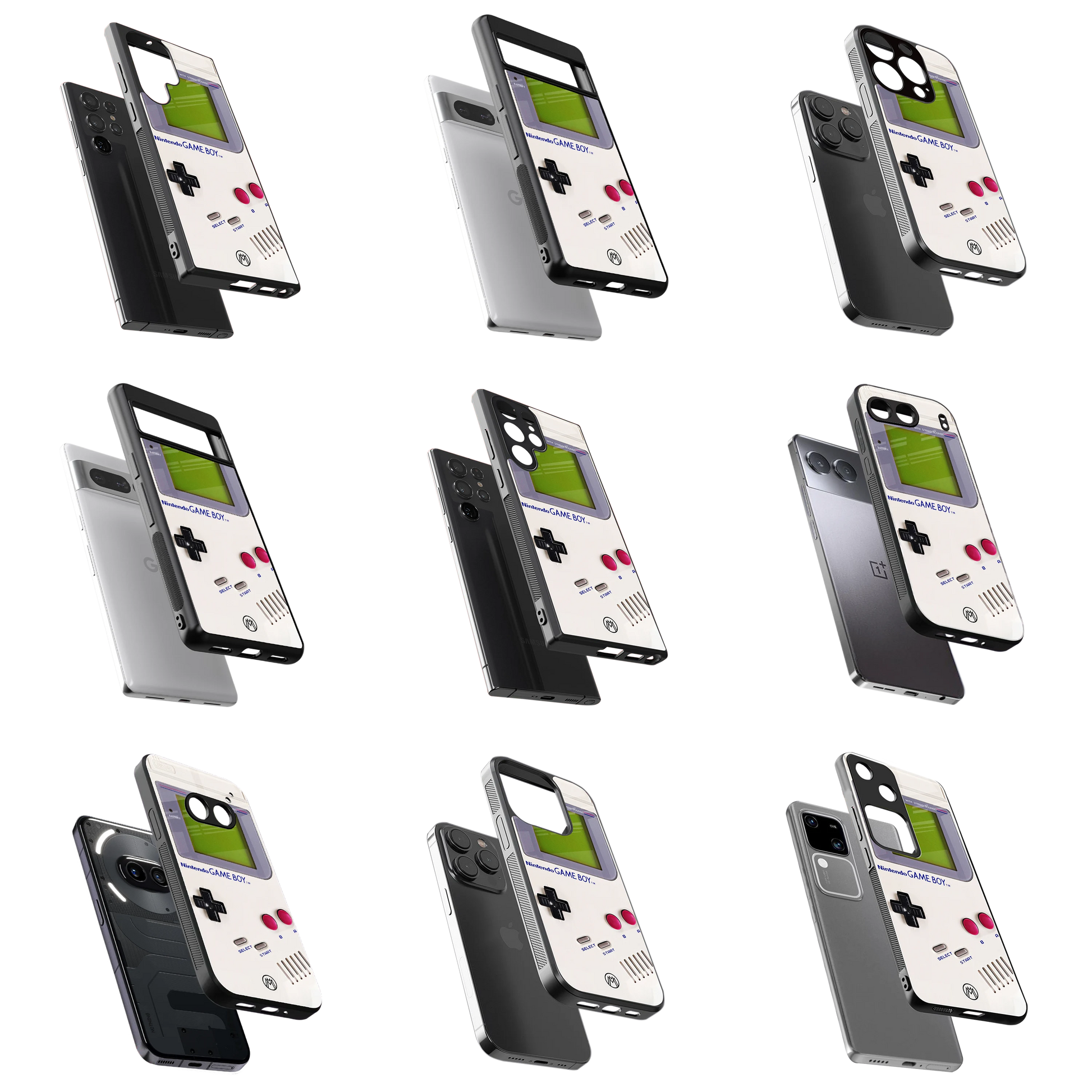 Durable Glass Back Mobile Case for iPhone, Samsung, OnePlus, Google Pixel, Redmi, Vivo, Oppo