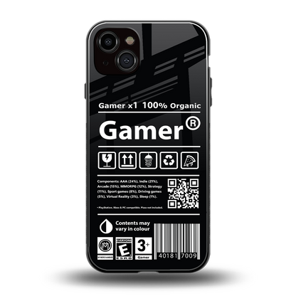 gamer back phone cover | glass case for iphone 15 plus
