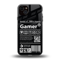 gamer back phone cover | glass case for iphone 14 plus