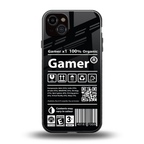 gamer back phone cover | glass case for iphone 14 plus