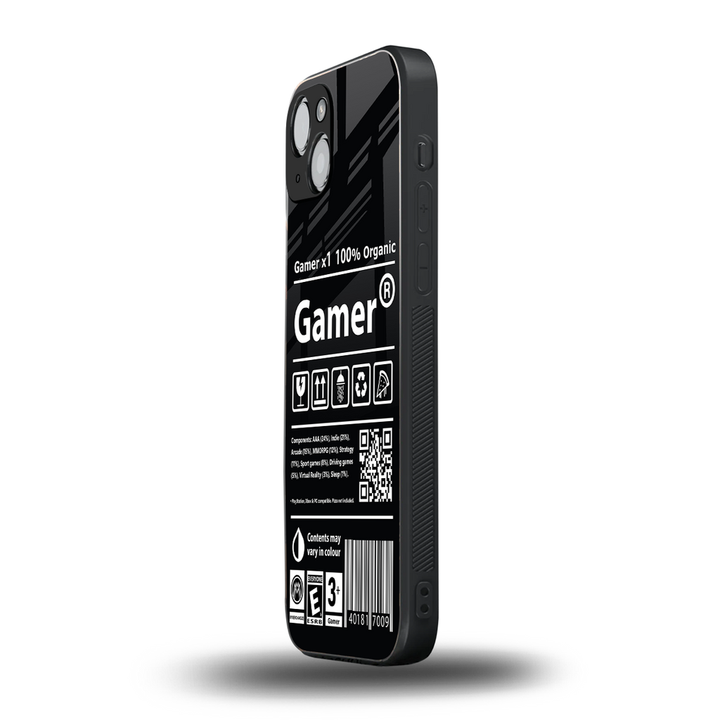 gamer back phone cover | glass case for iphone 14 plus
