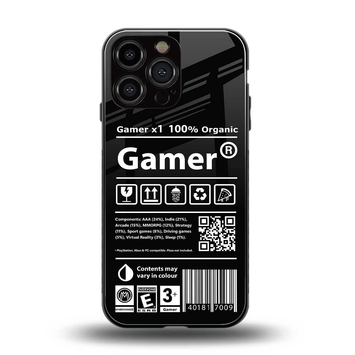 gamer back phone cover | glass case for iphone 14 pro max