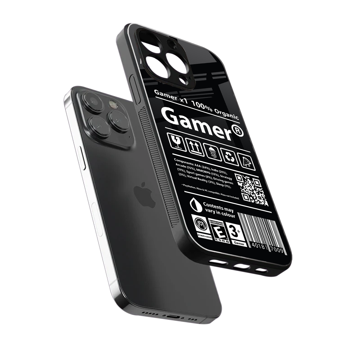 gamer back phone cover | glass case for iphone 15 pro max