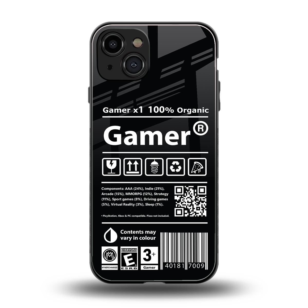 gamer back phone cover | glass case for iphone 15