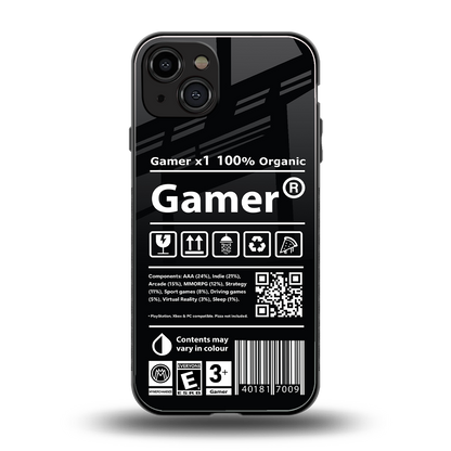 gamer back phone cover | glass case for iphone 15