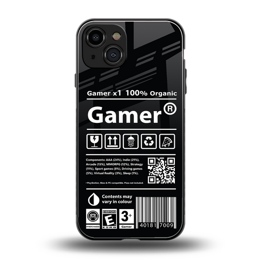 gamer back phone cover | glass case for iphone 15