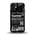 gamer back phone cover | glass case for iphone 16 plus