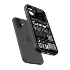 gamer back phone cover | glass case for iphone 16 plus