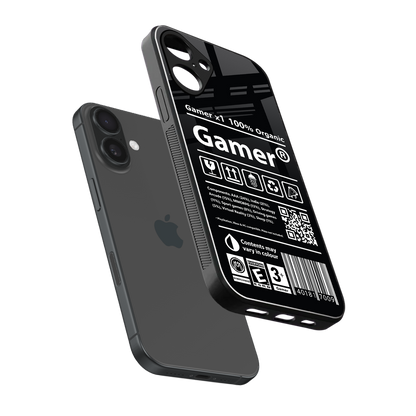 gamer back phone cover | glass case for iphone 16 plus