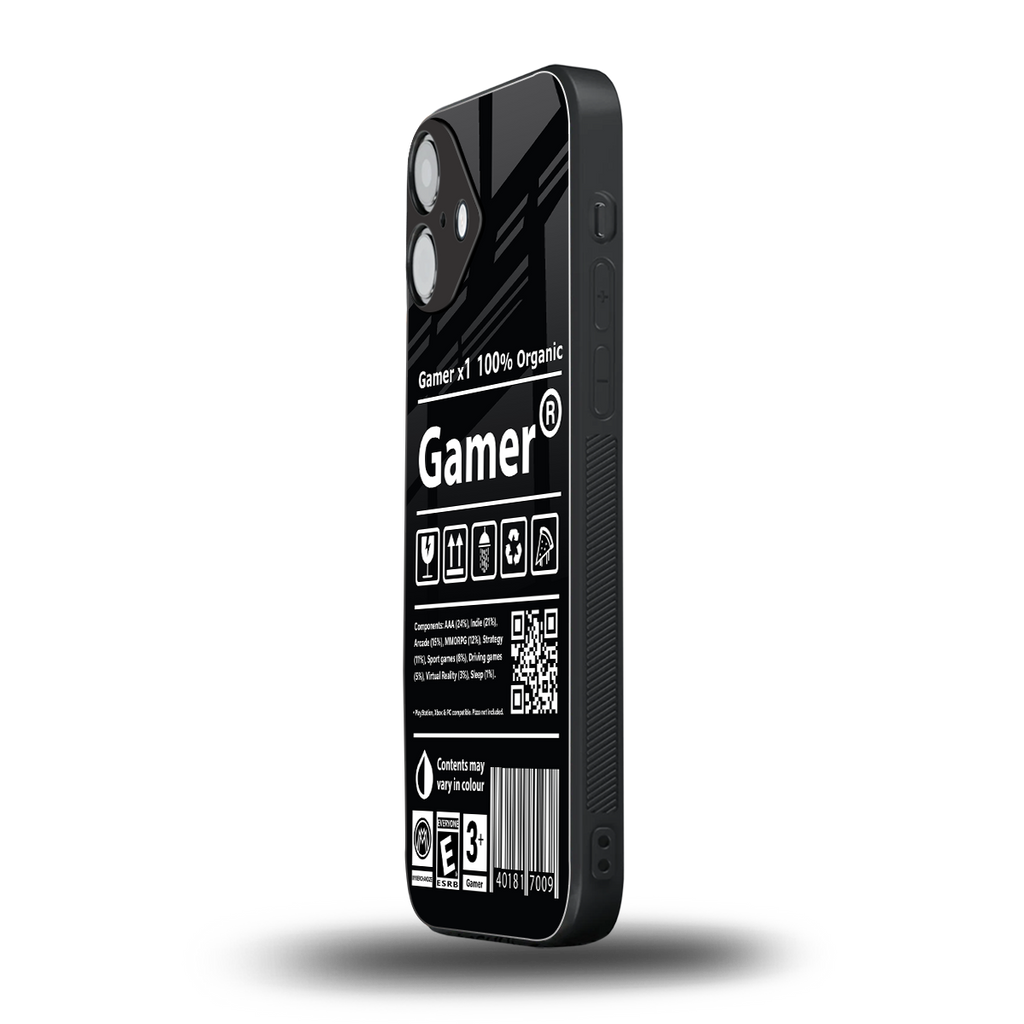 gamer back phone cover | glass case for iphone 16 plus