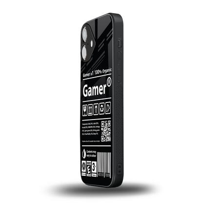 gamer back phone cover | glass case for iphone 16 plus