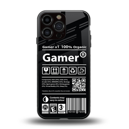 gamer back phone cover | glass case for iphone 16 pro max