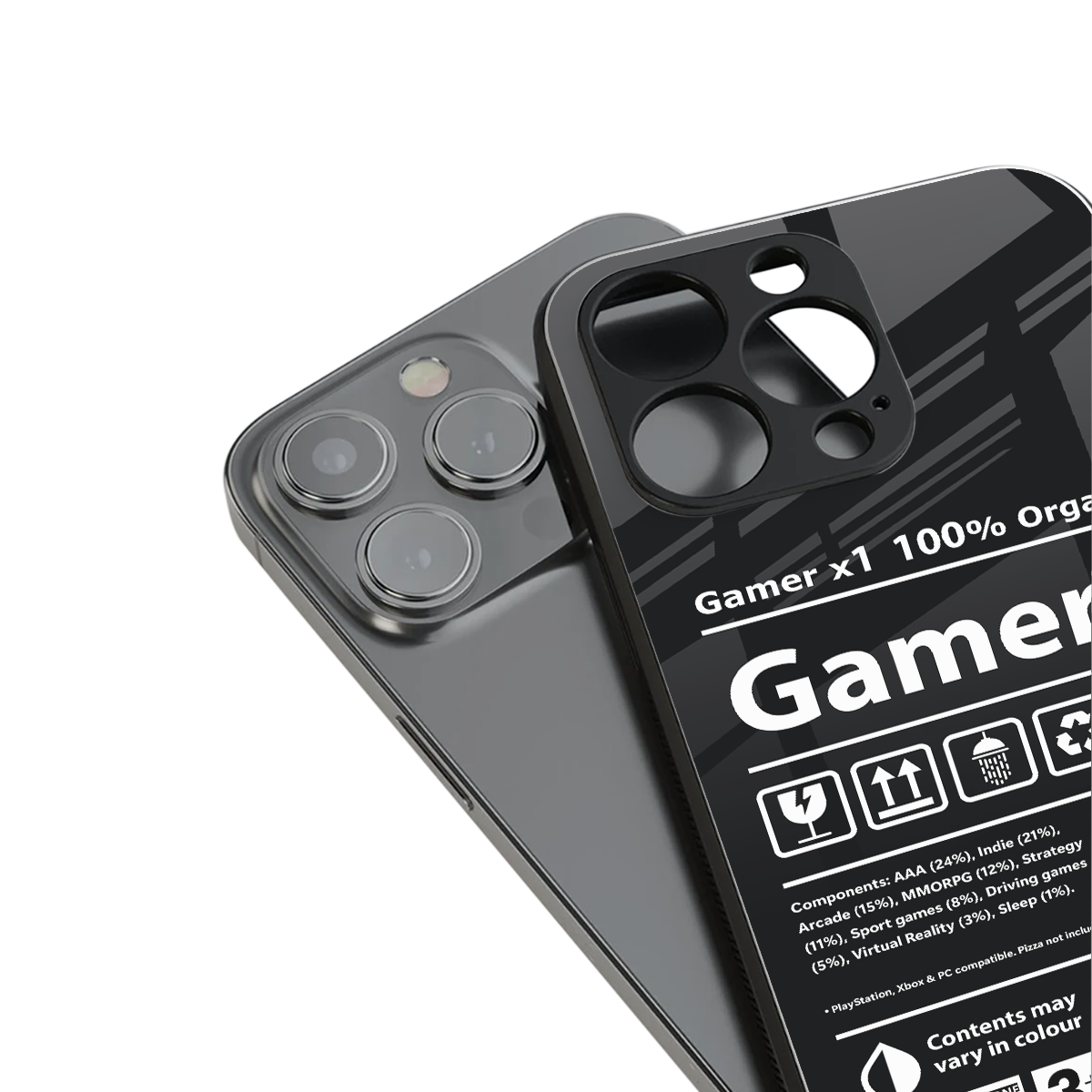 gamer back phone cover | glass case for iphone 13 pro max