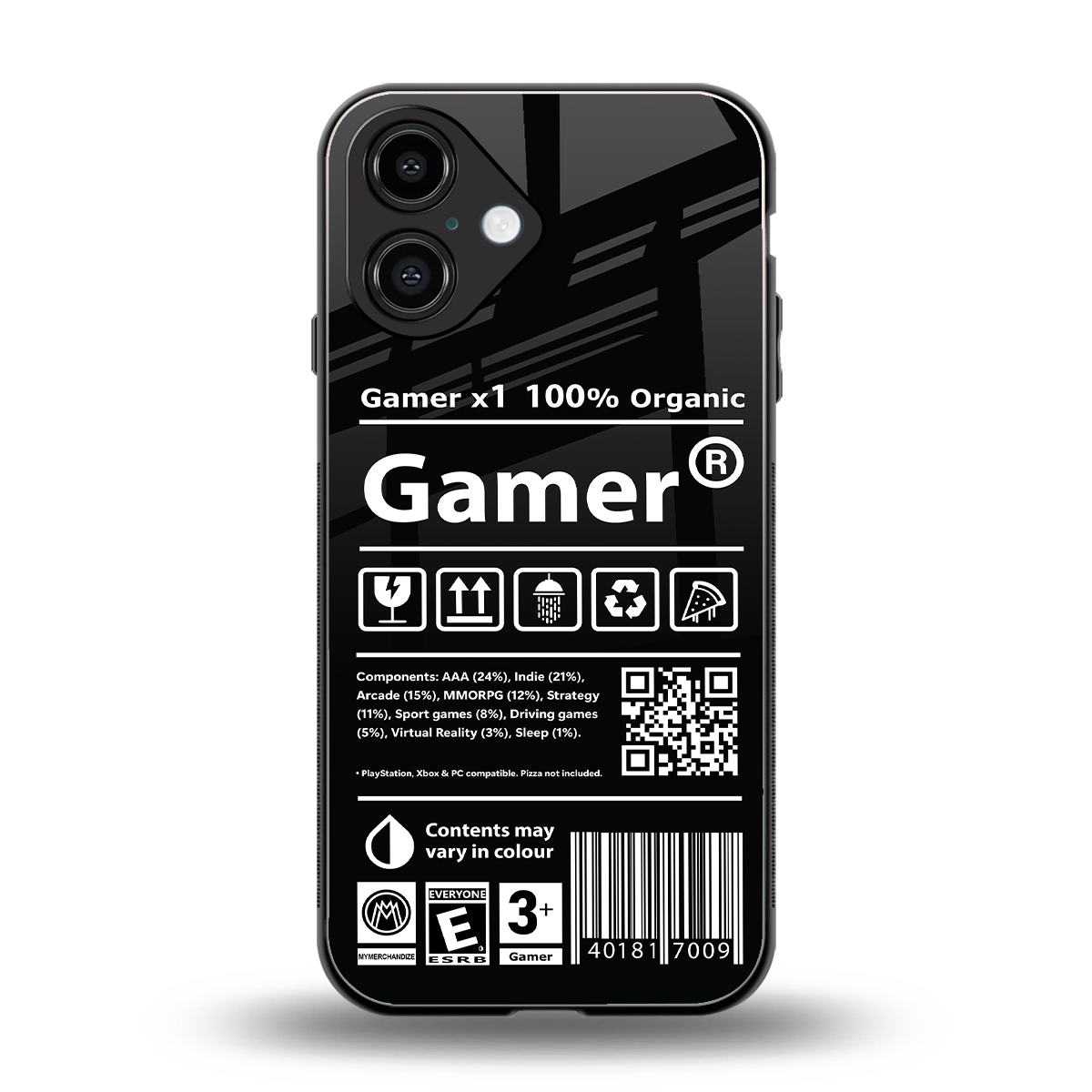 gamer back phone cover | glass case for iphone 16