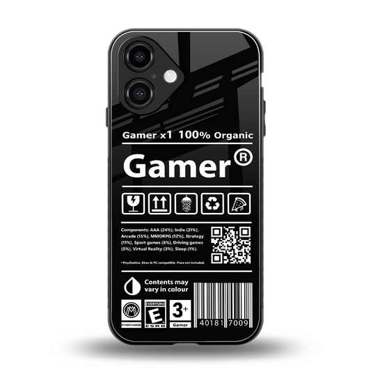 gamer back phone cover | glass case for iphone 16