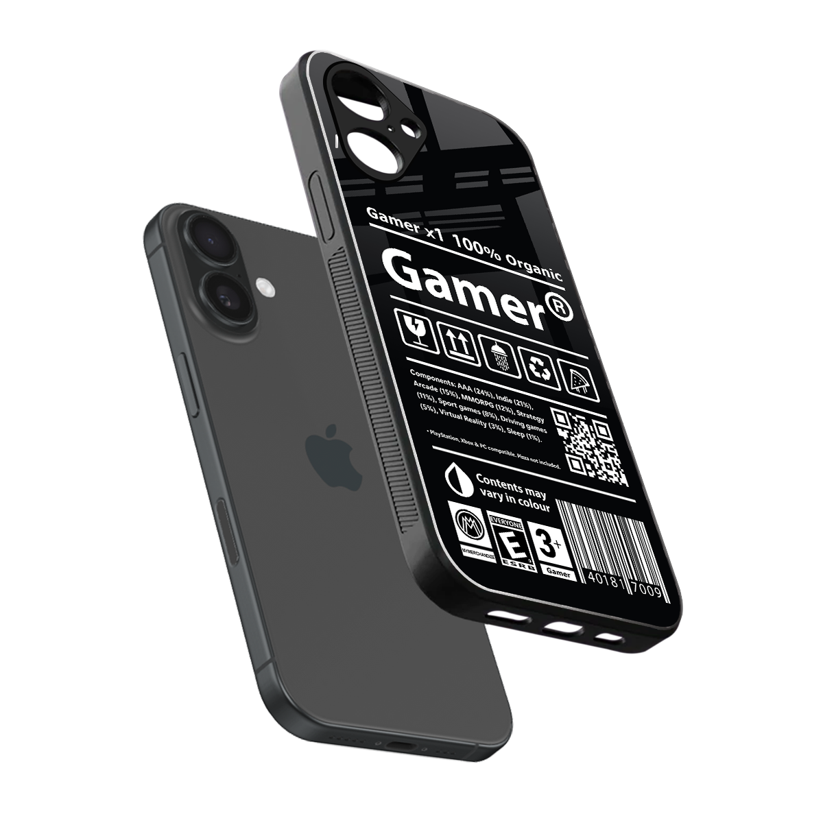 gamer back phone cover | glass case for iphone 16